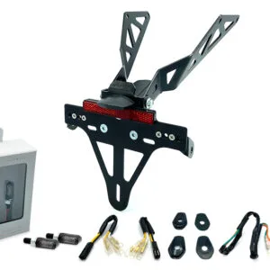 Kennzeichenhalter-Blinker-Kit M-LED (vorne + hinten) für Honda CB650R / CBR650R / CB650RA / CBR650RA ab Modelljahr 2021