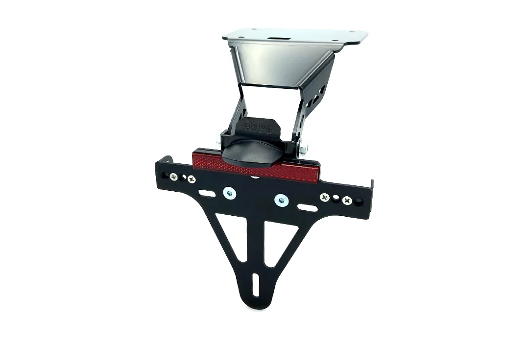 Kennzeichenhalter Edelstahl schwarz für Yamaha YZF-R3 / MT-03 2015