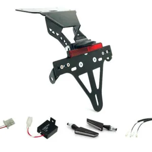 Kennzeichenhalter-Blinker-Kit SQ-LED für Kawasaki Z900 Typ: ZR900F und ZR900H ab Modelljahr 2020 (Hinten)
