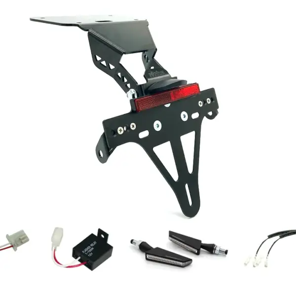 Kennzeichenhalter-Blinker-Kit SQ-LED für Kawasaki Z900 Typ: ZR900F und ZR900H ab Modelljahr 2020 (Hinten)