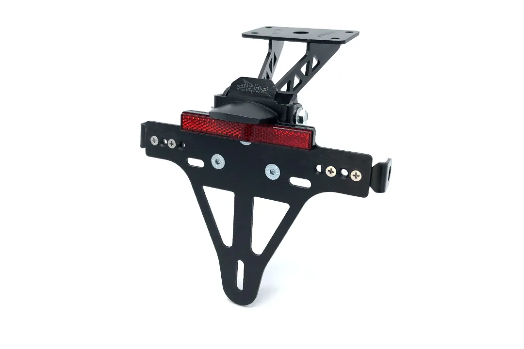 Kennzeichenhalter Edelstahl schwarz für Yamaha MT-07 und MT-07 Moto Cage 2014-2020 ab Bj. 2014 - 2016
