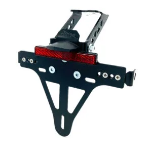 Kennzeichenhalter Edelstahl schwarz für Yamaha YZF-R1, Typ RN12 / RN19, Modelljahr 2004 - 2008