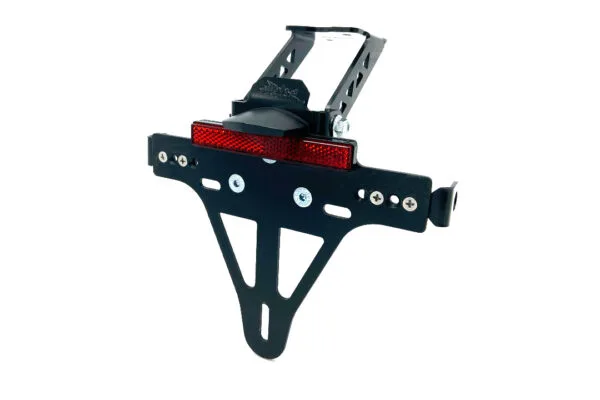 Kennzeichenhalter Edelstahl schwarz für Yamaha YZF-R1, Typ RN12 / RN19, Modelljahr 2004 - 2008
