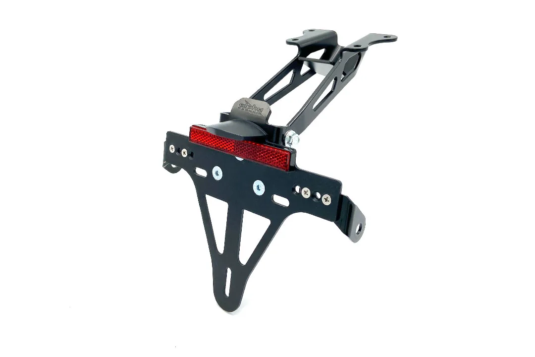 Kennzeichenhalter Edelstahl schwarz für Yamaha Tracer 9 / GT / Y-AMT / GT Y-AMT ab 2021 ab Bj. 2021 -