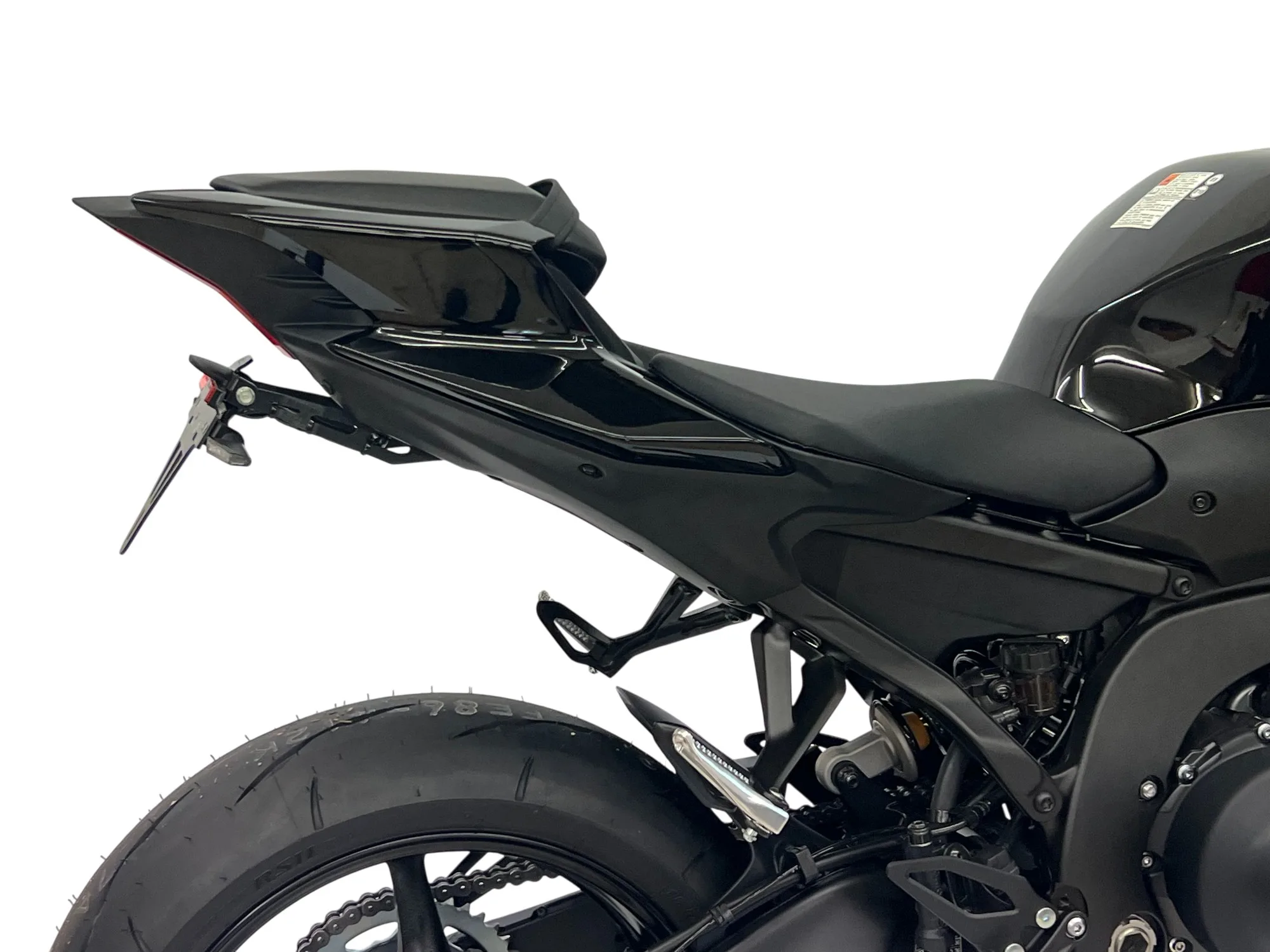 Kennzeichenhalter Edelstahl schwarz für Yamaha R9 ab 2025