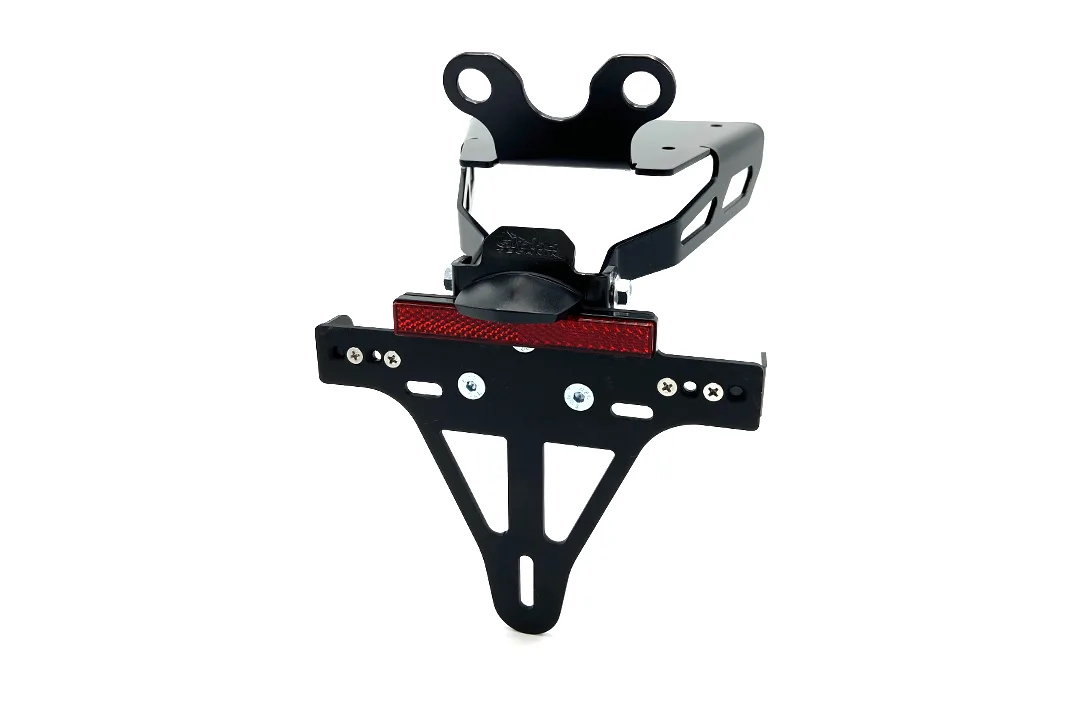 Kennzeichenhalter Edelstahl schwarz für Honda NT1100, Typ SC84, ab 2022-, auch Typ SC88, SC89, ab 2025