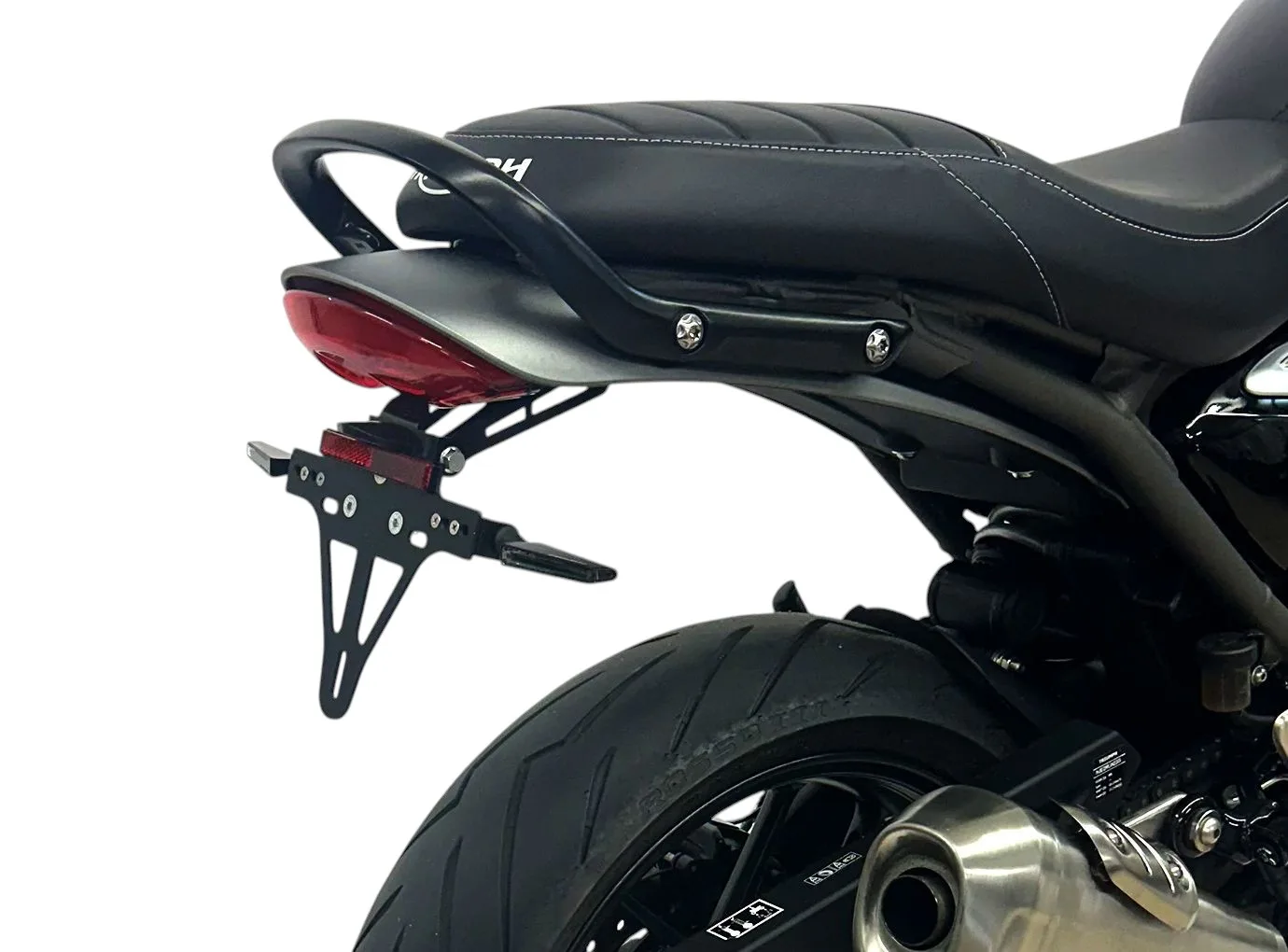 Kennzeichenhalter Edelstahl schwarz für Triumph Speed 400, Scambler 400 X ab 2024 ab Bj. 2024 -