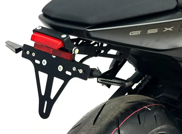 Kennzeichenhalter Edelstahl schwarz für Suzuki GSX-8S / GSX-8R ab 2023 ab Bj. 2024 -