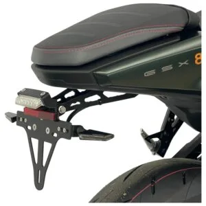 Kennzeichenhalter Edelstahl schwarz für Suzuki GSX-8T / GSX-8TT / GSX800T ab 2025