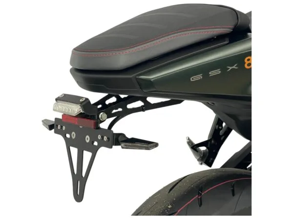 Kennzeichenhalter Edelstahl schwarz für Suzuki GSX-8T / GSX-8TT / GSX800T ab 2025 ab Bj. 2025 -