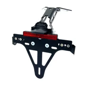 Kennzeichenhalter Edelstahl schwarz für Aprilia RS125, Tuono 125 ab 2021