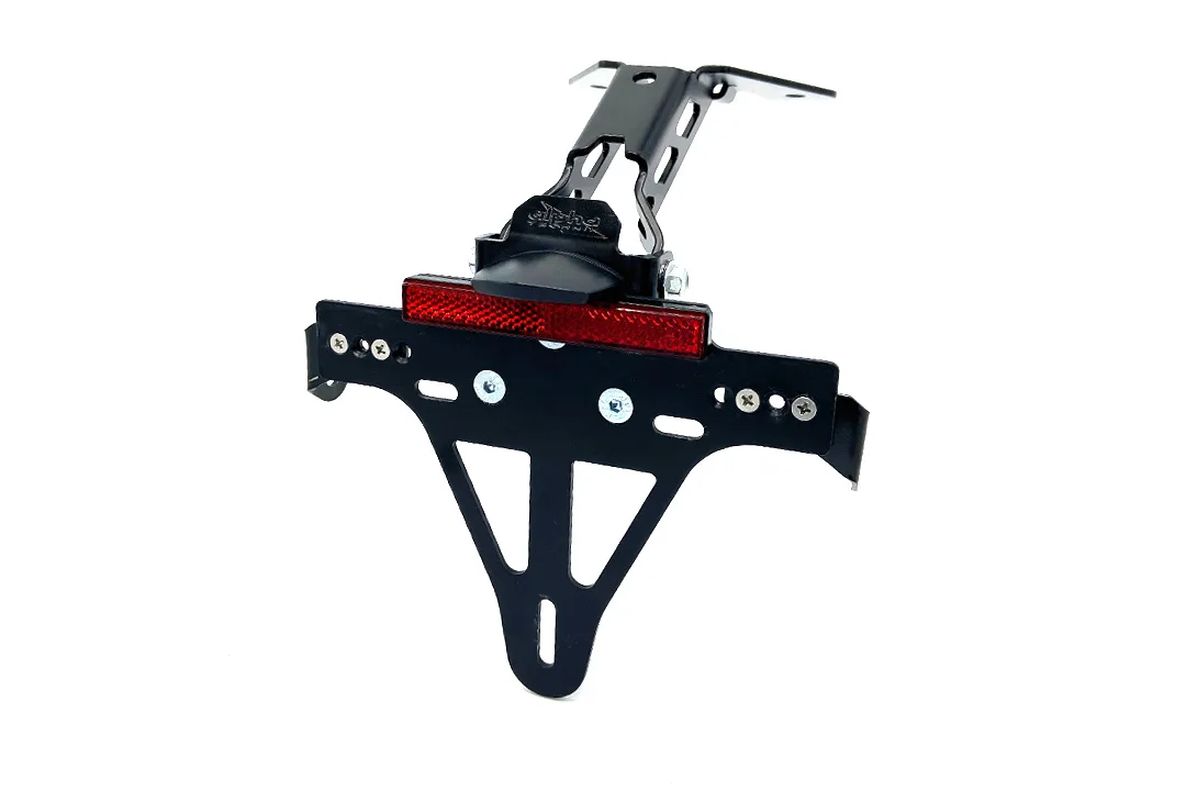 Kennzeichenhalter Edelstahl schwarz für Aprilia RS125, Tuono 125 ab 2021