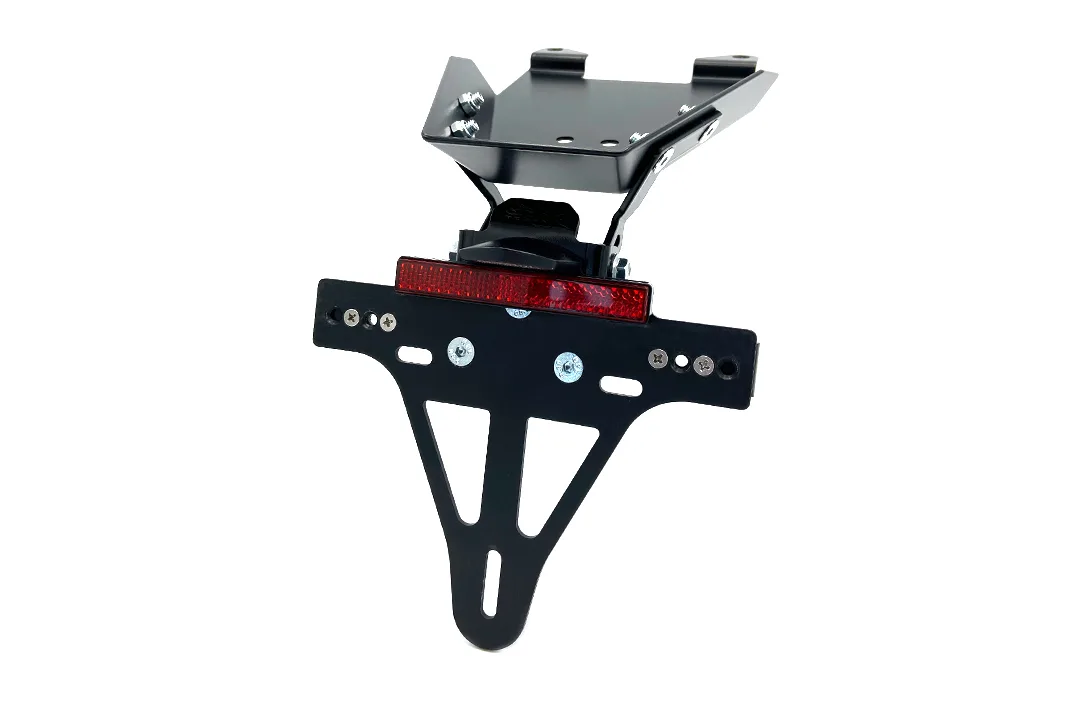 Kennzeichenhalter Edelstahl schwarz für Aprilia Tuareg 660 ab 2022