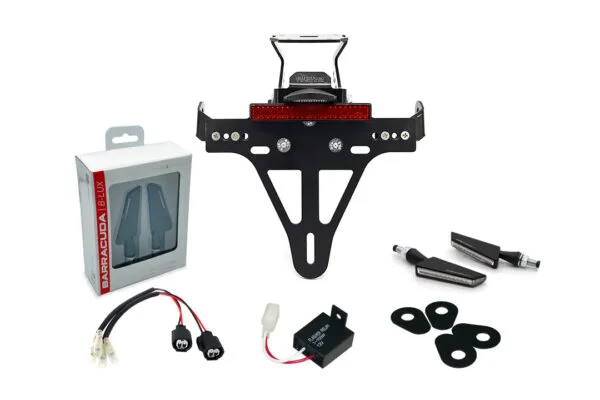 Kennzeichenhalter-Blinker-Kit SQ-LED (vorne + hinten) für Kawasaki Z900RS ab Modelljahr 2018 Typ ZR900C u. ab Modelljahr 2021 Typ ZR900K