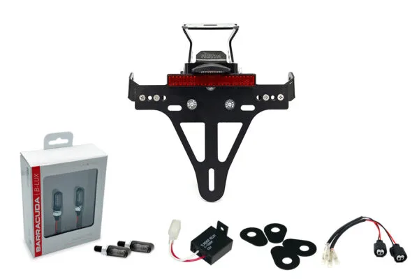 Kennzeichenhalter-Blinker-Kit M-LED (vorne + hinten) für Kawasaki Z900RS ab Modelljahr 2018 Typ ZR900C u. ab Modelljahr 2021 Typ ZR900K