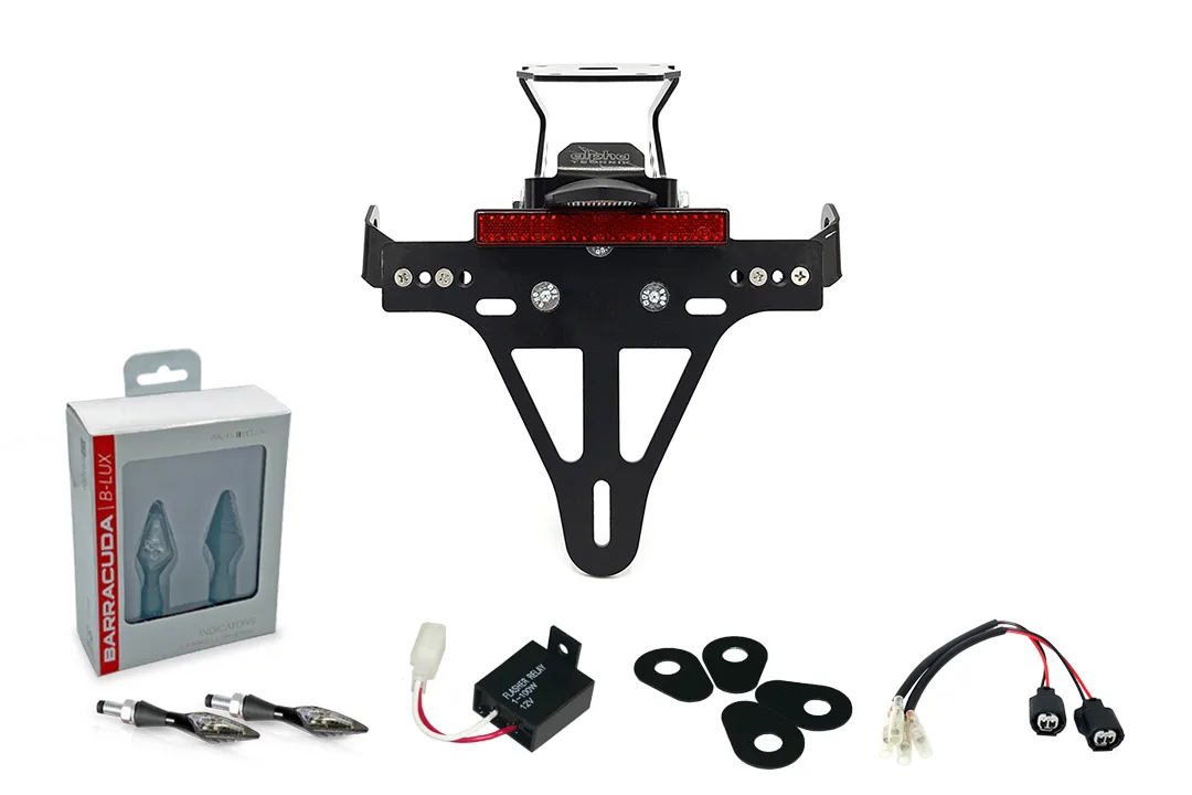 Kennzeichenhalter-Blinker-Kit X-LED (vorne + hinten) für Kawasaki Z900RS ab Modelljahr 2018 Typ ZR900C u. ab Modelljahr 2021 Typ ZR900K