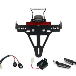 Kennzeichenhalter-Blinker-Kit BSQN für Kawasaki Z900RS ab Modelljahr 2018 Typ ZR900C u. ab Modelljahr 2021 Typ ZR900K (Hinten)