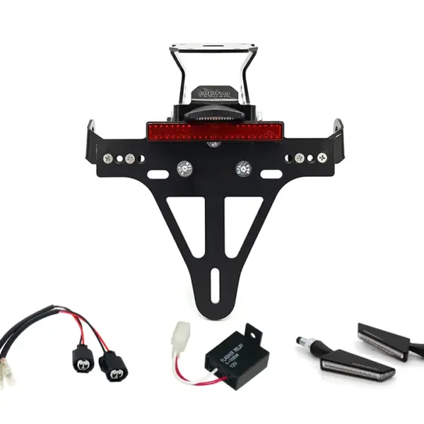 Kennzeichenhalter-Blinker-Kit BSQN für Kawasaki Z900RS ab Modelljahr 2018 Typ ZR900C u. ab Modelljahr 2021 Typ ZR900K (Hinten)