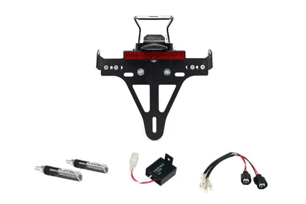 Kennzeichenhalter-Blinker-Kit IDEA für Kawasaki Z900RS ab Modelljahr 2018 Typ ZR900C u. ab Modelljahr 2021 Typ ZR900K (Hinten)