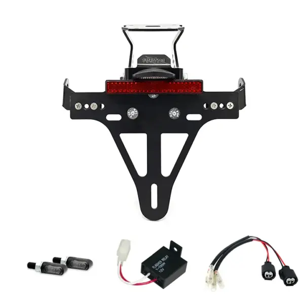 Kennzeichenhalter-Blinker-Kit MLED für Kawasaki Z900RS ab Modelljahr 2018 Typ ZR900C u. ab Modelljahr 2021 Typ ZR900K (Hinten)