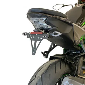 Kennzeichenhalter Edelstahl schwarz für Kawasaki Z H2; Typ ZRT00K; Modelljahr 2020