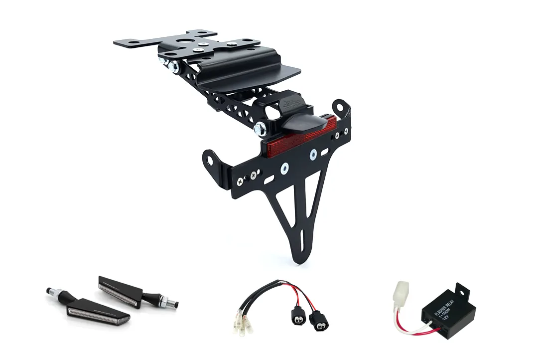 Kennzeichenhalter-Blinker-Kit SQ-LED für Kawasaki Z H2 ab Modelljahr 2020- (Hinten)