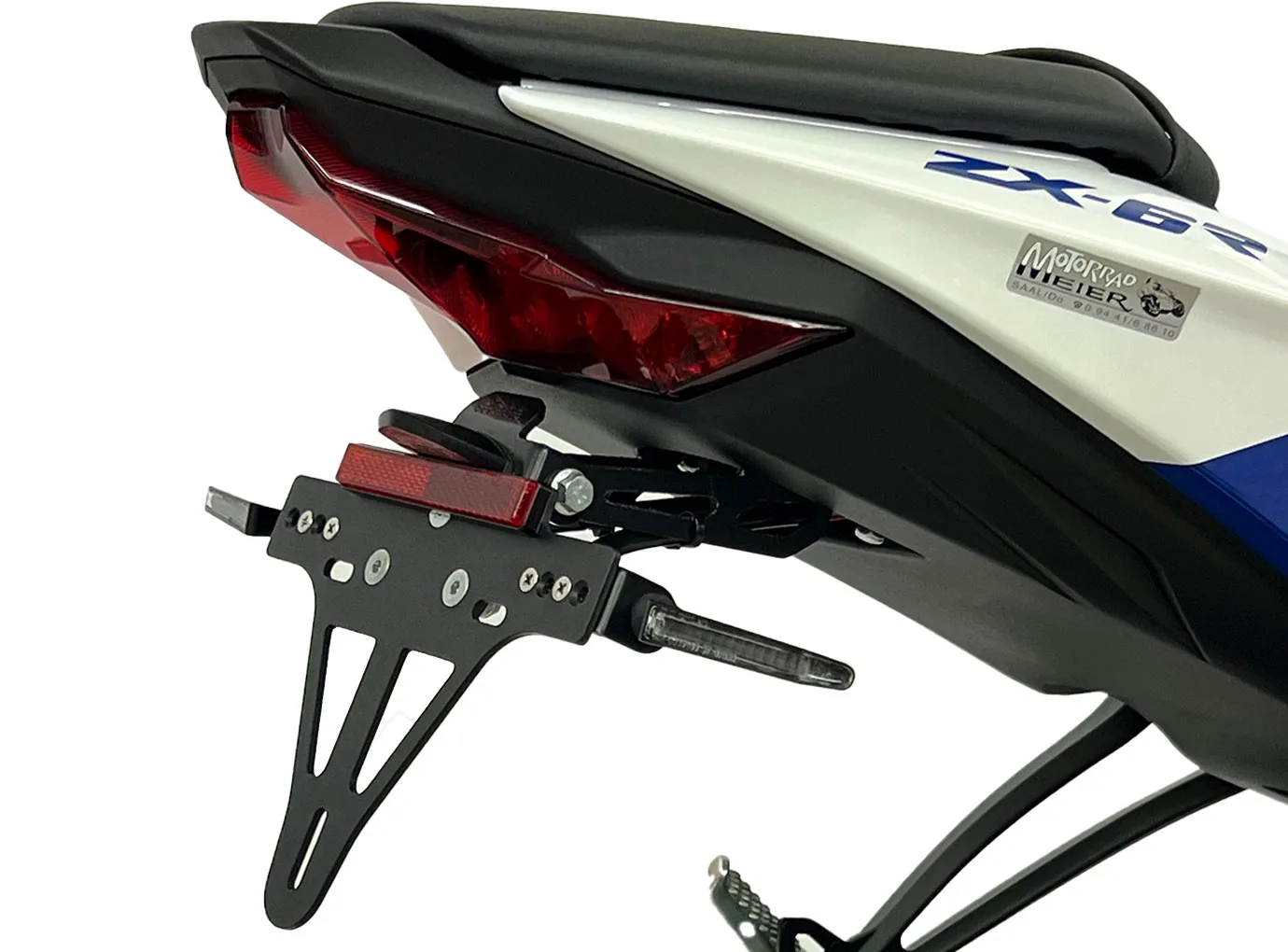 Kennzeichenhalter Edelstahl für Kawasaki Ninja ZX-6R, Modelljahr 2024