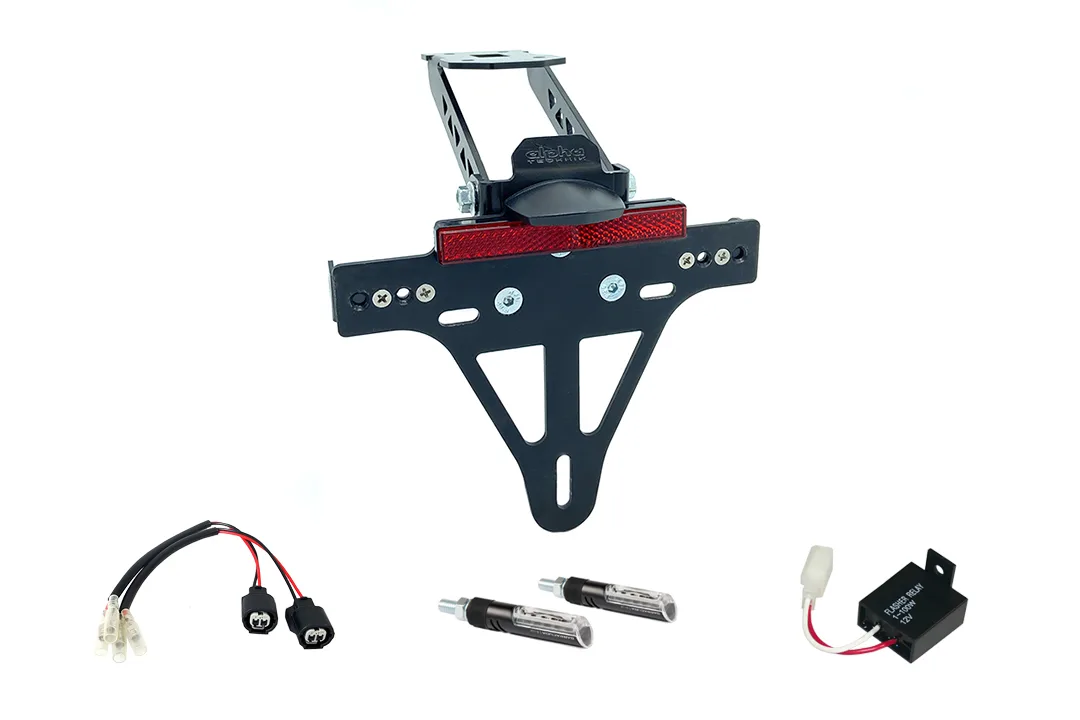 Kennzeichenhalter-Blinker-Kit IDEA Kawasaki Z1000SX ab Modelljahr 2011 bzw. Ninja 1000SX ab Modelljahr 2020 (Hinten)