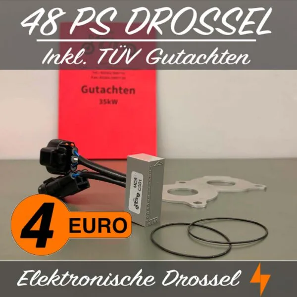 35 KW / 48 PS Drosselsatz für Yamaha XVS 950 XR-A (SCR950) VN07 / B / - mit FIN: Ab JYAVN078*********