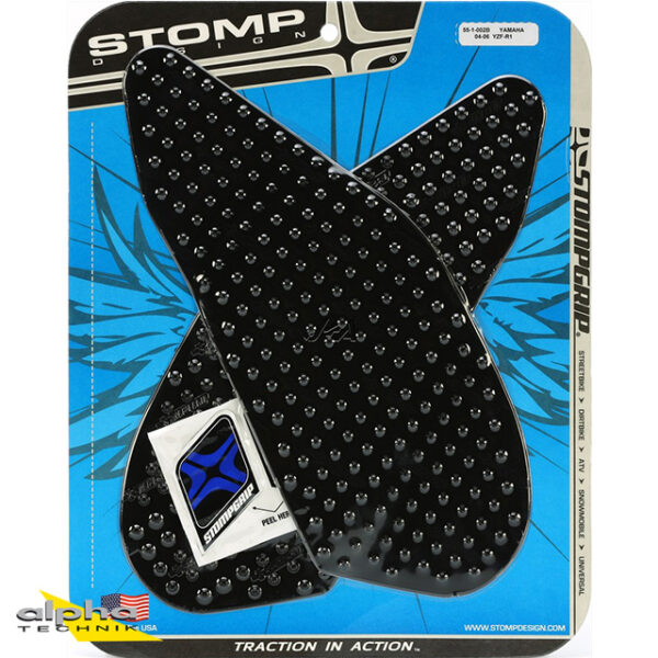 Stompgrip schwarz, Volcano, für Yamaha YZF-R1, 2004-06 ab Bj. 2004 - 2006