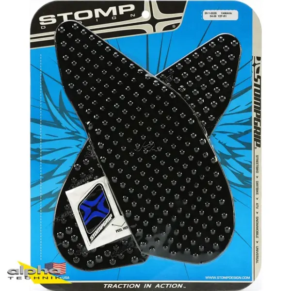 Stompgrip schwarz, Volcano, für Yamaha YZF-R1, 2004-06 ab Bj. 2004 - 2006