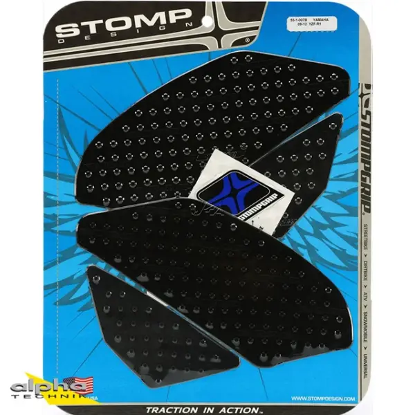 Stompgrip schwarz, Volcano, für Yamaha YZF-R1, 2009-2014 ab Bj. 2009 - 2014