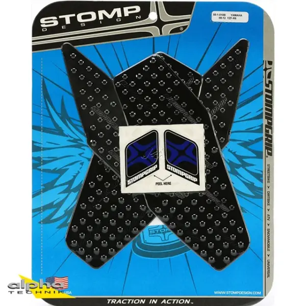 Stompgrip schwarz, Volcano, für Yamaha YZF-R6, 2008-2016 ab Bj. 2008 - 2016