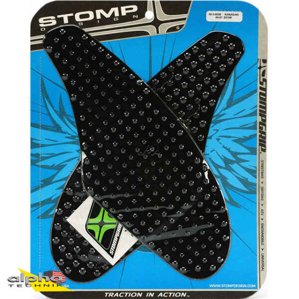 Stompgrip schwarz, Volcano, für Kawasaki ZX10R Ninja, 2004-2007 ab Bj. 2004 - 2005