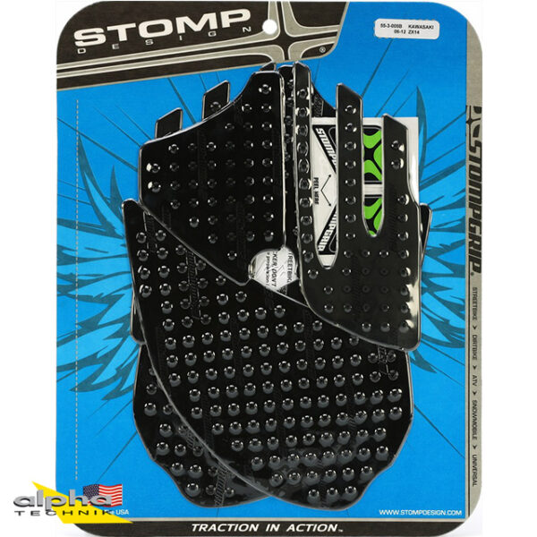 Stompgrip schwarz, Volcano, für Kawasaki ZZR1400, 2006-2011 ab Bj. 2006 - 2007