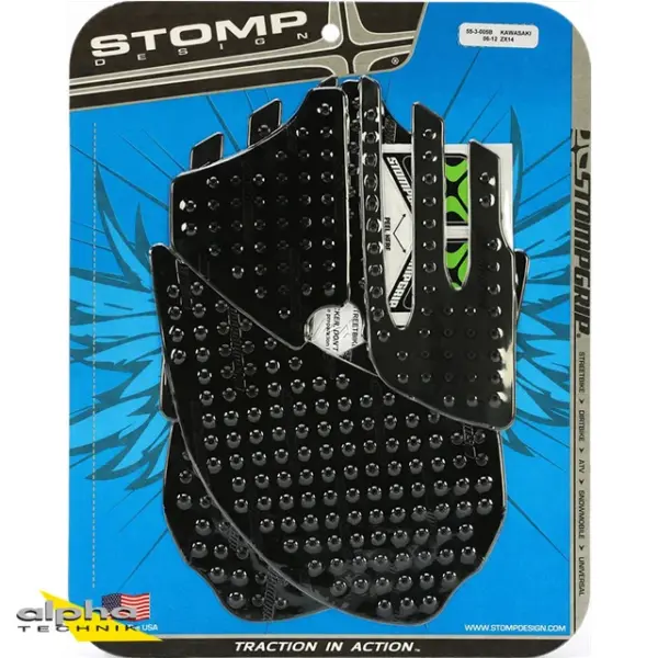 Stompgrip schwarz, Volcano, für Kawasaki ZZR1400, 2006-2011 ab Bj. 2006 - 2007