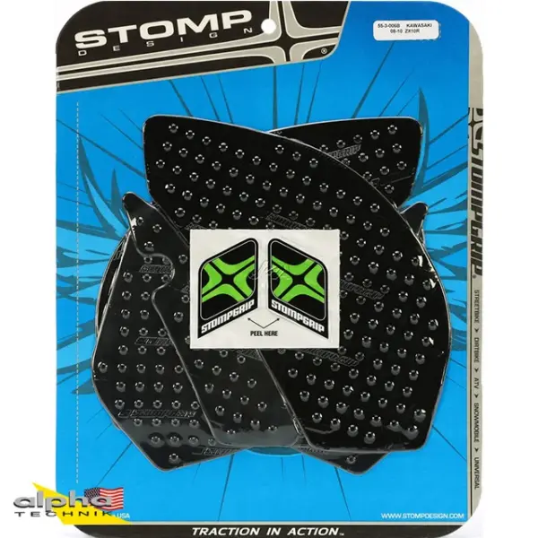 Stompgrip schwarz, Volcano, für Kawasaki ZX10R Ninja, 2008-2010 ab Bj. 2008 - 2009