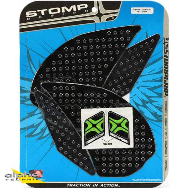 Stompgrip schwarz, Volcano, für Kawasaki Z1000, 2010-2016 ab Bj. 2010 - 2013