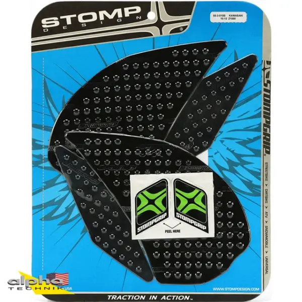 Stompgrip schwarz, Volcano, für Kawasaki Z1000, 2010-2016 ab Bj. 2010 - 2013