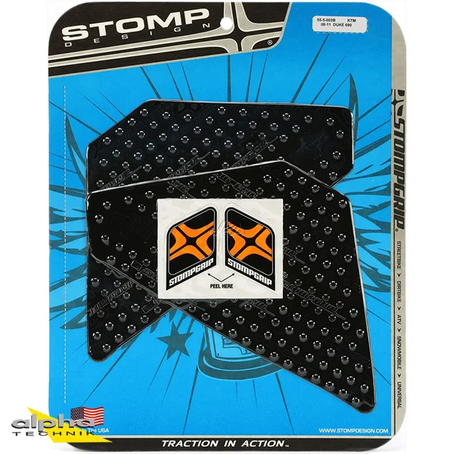 Stompgrip schwarz, Volcano, für verschiedene Honda, KTM, Suzuki, Triumph und Yamaha Modelle (siehe Verwendungsliste) ab Bj. 1995 - 2020