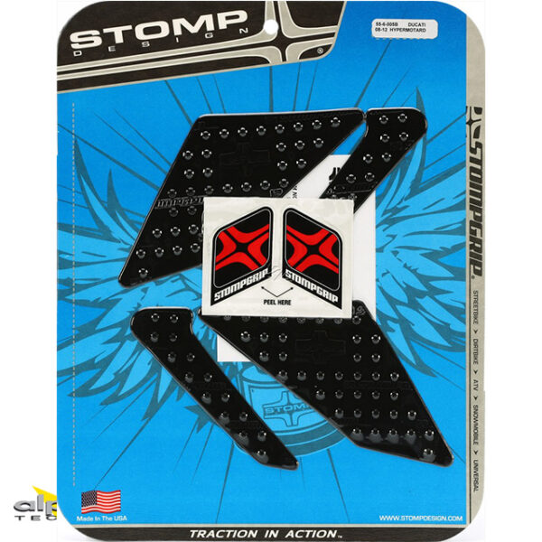 Stompgrip schwarz, Volcano, für Ducati Hypermotard 1100,2007-12 ab Bj. 2008 - 2012