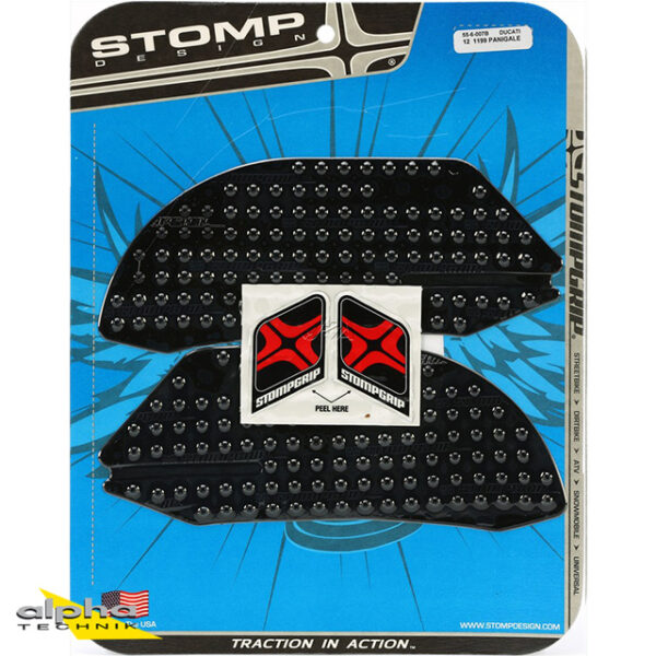 Stompgrip schwarz, Volcano, für Ducati Panigale 1199 (Superleggera), 1299 R (Final Edition), S, 899, 959, V2 955 (siehe Verwendungsliste) ab Bj. 2012 - 2014