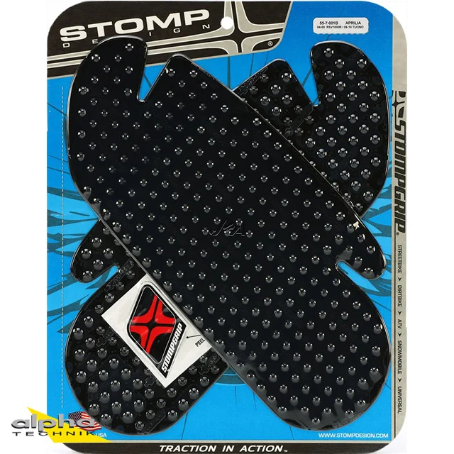 Stompgrip schwarz, Volcano, für Aprilia RSV1000R, 2004-2009, Tuono 1000R, 2006-2010 ab Bj. 2004 - 2009