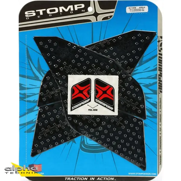 Stompgrip schwarz, Volcano, für Aprilia Dorsoduro 750, 2009-2016, Dorsoduro 900, 2017-2021, Dorsoduro 1200, 2011-2016 ab Bj. 2017 - 2021