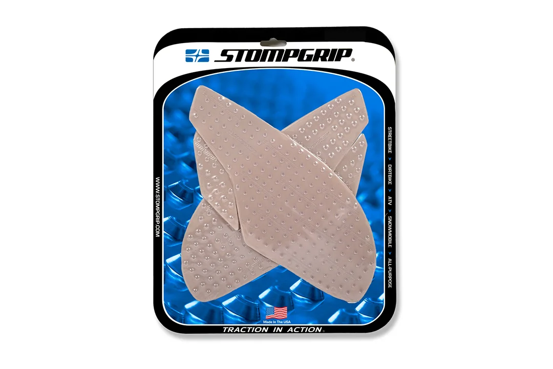 Stompgrip transparant, Volcano, voor Triumph Daytona 675 (R), Street Triple (R, RX) van modeljaar 2013 - 2018