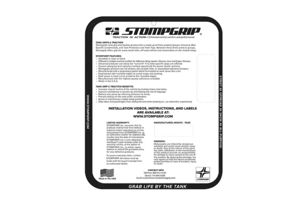 Stompgrip hybrid, Volcano, für Kawasaki ZX6R Ninja, 2007-2008 ab Bj. 2007 - 2008
