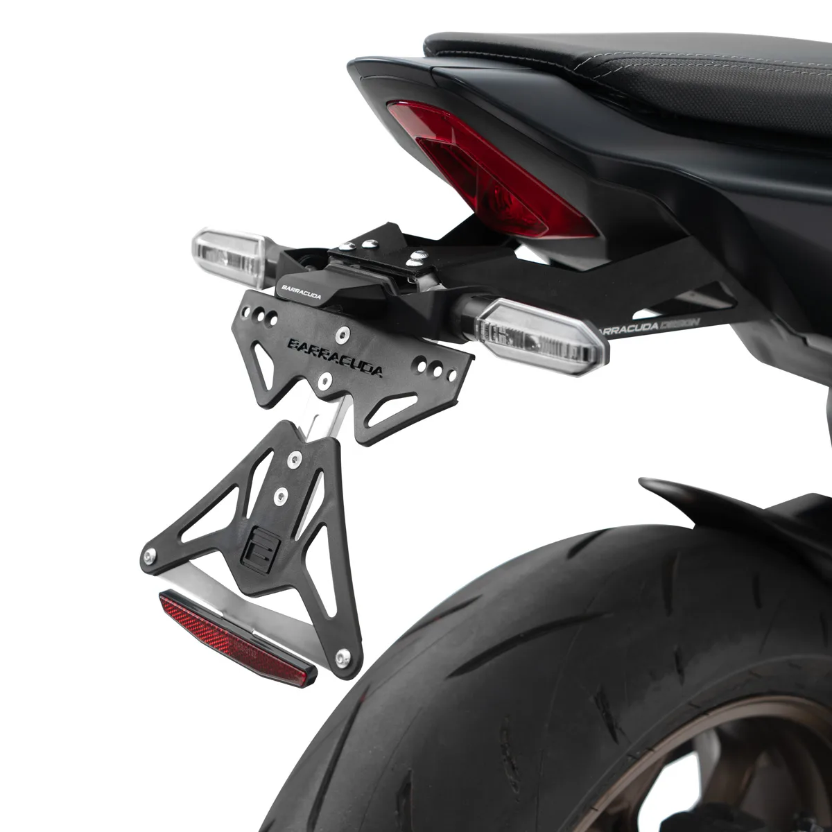 Barracuda Kennzeichenhalter für Honda CB650R CBR650R 2024- zur Verwendung mit originalen Blinkern