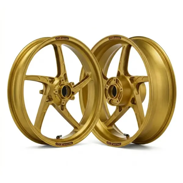 OZ Piega Aluminium Satz in goldfarben matt für Honda VTR1000SP1/SP2, SC45, 2000-2006 und RVT1000R, RC51, 2000-2006 ab Bj. 2000 - 2006