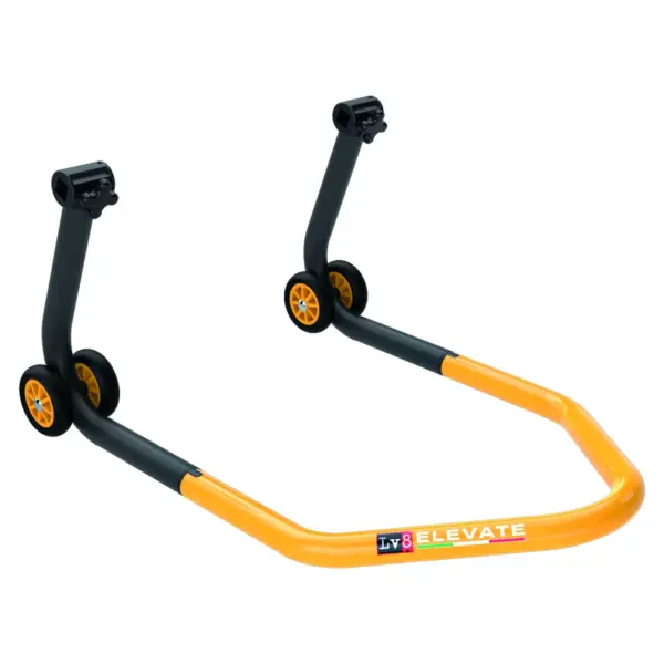 LV8 ELEVATE Universal-Montageständer für Hinterrad mit V-Förmigen Aufnahmen, Schwarz/Gelb