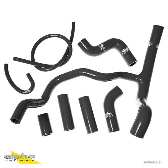 SAMCO SPORT Siliconschlauch Kit schwarz für Aprilia Tuono V4 (R / RR / Factory), 2011-2025